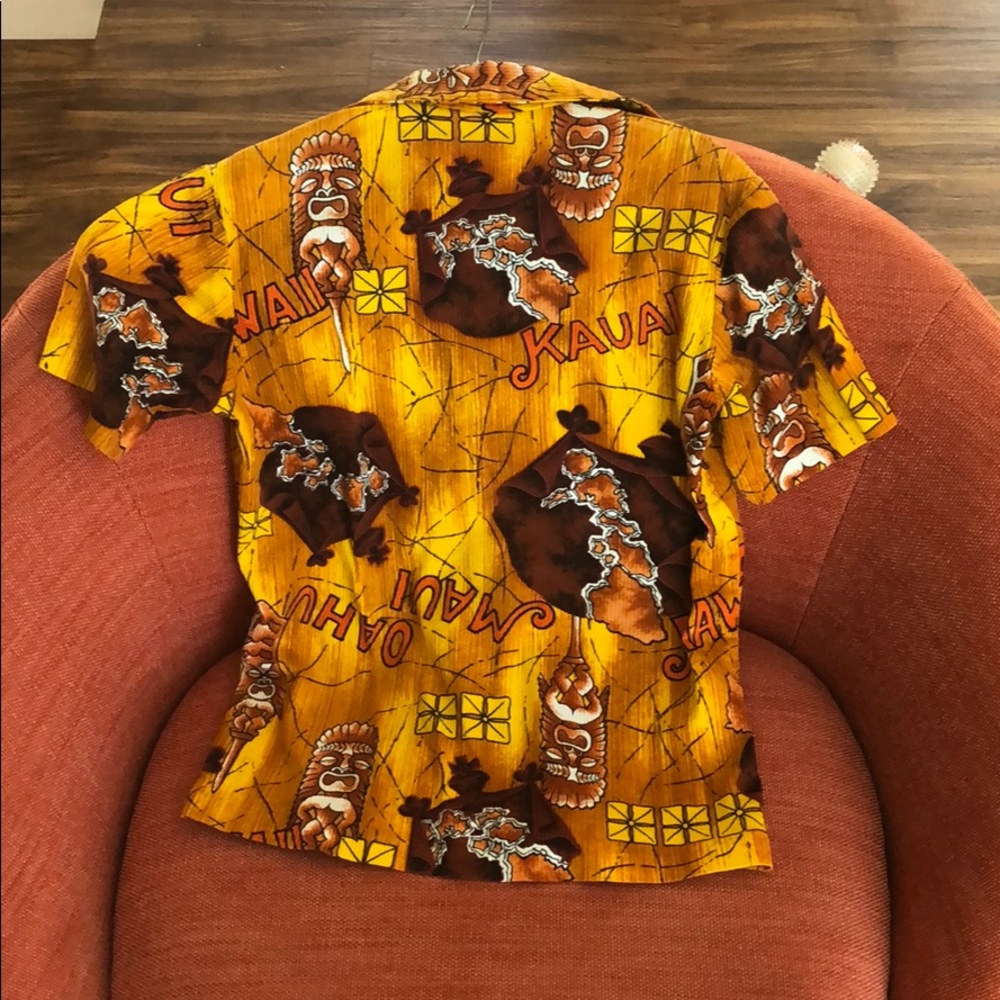 Vintage Hawaiian Shirt Tiki oasis Style - Picture 3 of 3